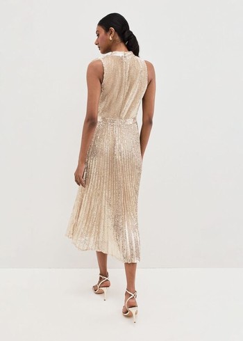 Phase Eight Sammy Silver Sequin Dress Silver USA | 0489132-HZ